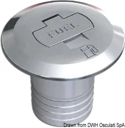 Tappo Imbarco Dritto in Ottone con Chiave Fuel 38 mm Ultimissimo Modello