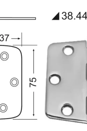 Prezzo Di Fabbrica Cerniera Nodo Sporgente in Acciaio Inox 74x75 mm