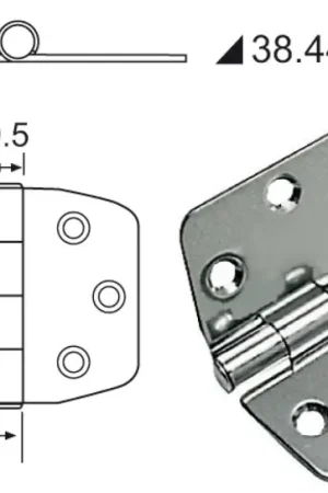 Offerta Cerniera Nodo Sporgente in Acciaio Inox 74x60 mm