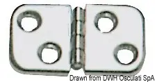 Compra Adesso Cerniera Stampata 1,2 mm in Acciaio Inox 60x32 mm