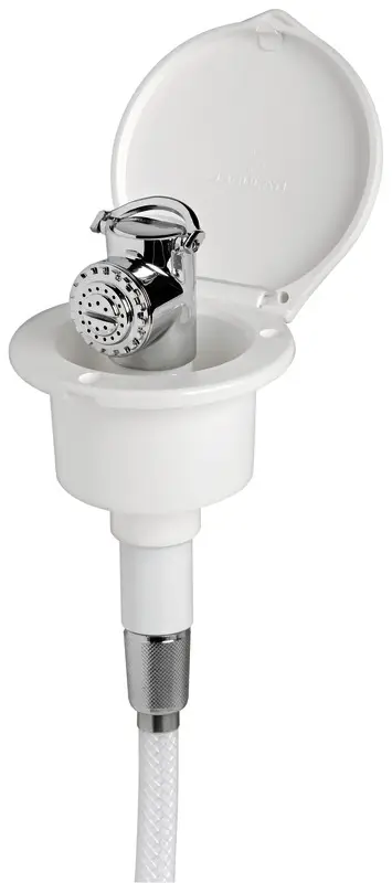 Sconto Doccia Elegant bianca tubo PVC 2,5 m in piano