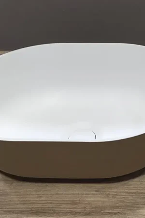 Spedizione Espresso Lavello semiovale in Ocritech bianco/beige 350x260