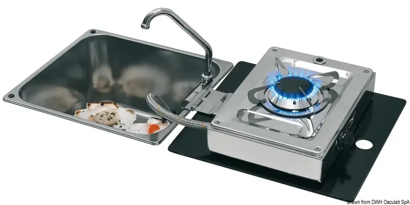 Fornello ribaltabile 1 fuoco+lavello rettangolare Vendita Finale