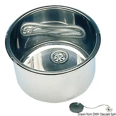 Lavello inox tondo 420 x 180 mm Occasione Imperdibile