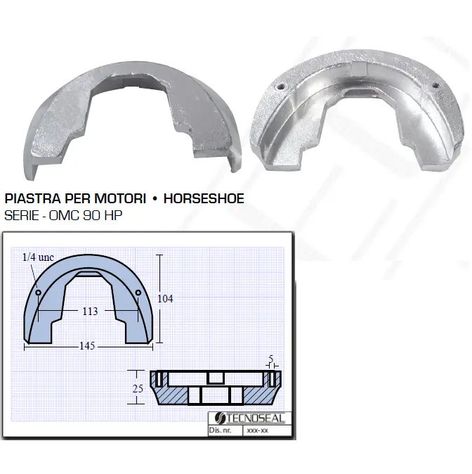 Piastra per Motori Horseshoe OMC 90 HP Miglior Prezzo