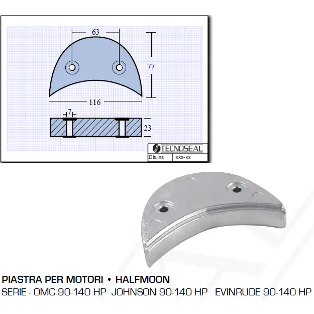 Piastra per Motori OMC Johnson Evinrude 90 140 HP Prezzo Ridotto