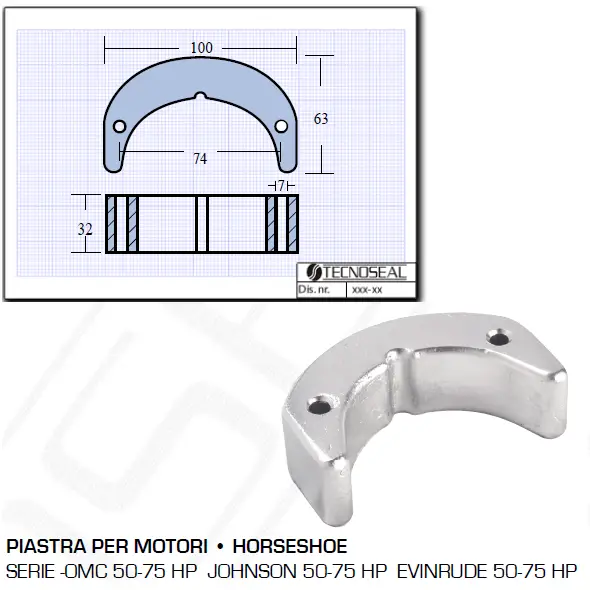 Nuovo Arrivo Piastra per Motori OMC Johnson Evinrude 50 75 HP