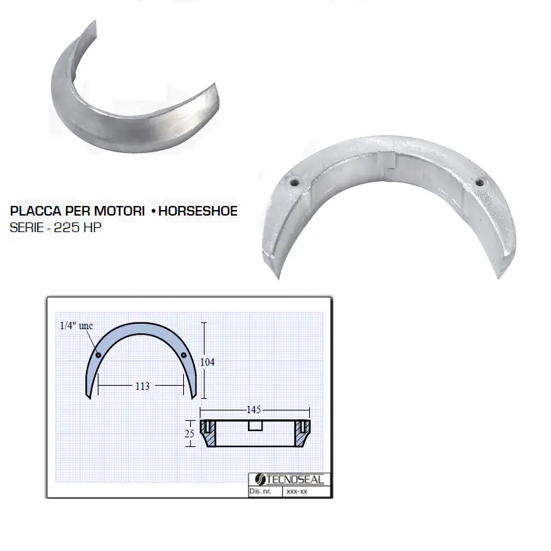 Sconto Placca per Motori Serie 225 HP