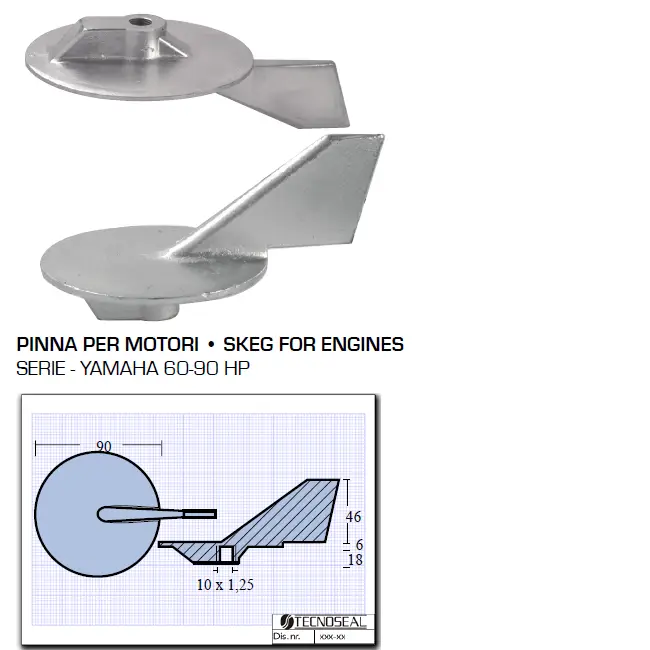 Pinna per Motori Yamaha 60 90 HP Super Prezzo