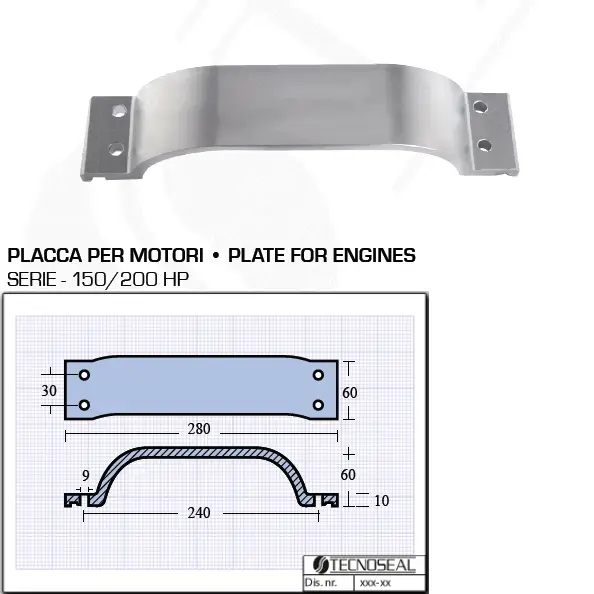 Subito Disponibile Placca per Motori 150 200 HP
