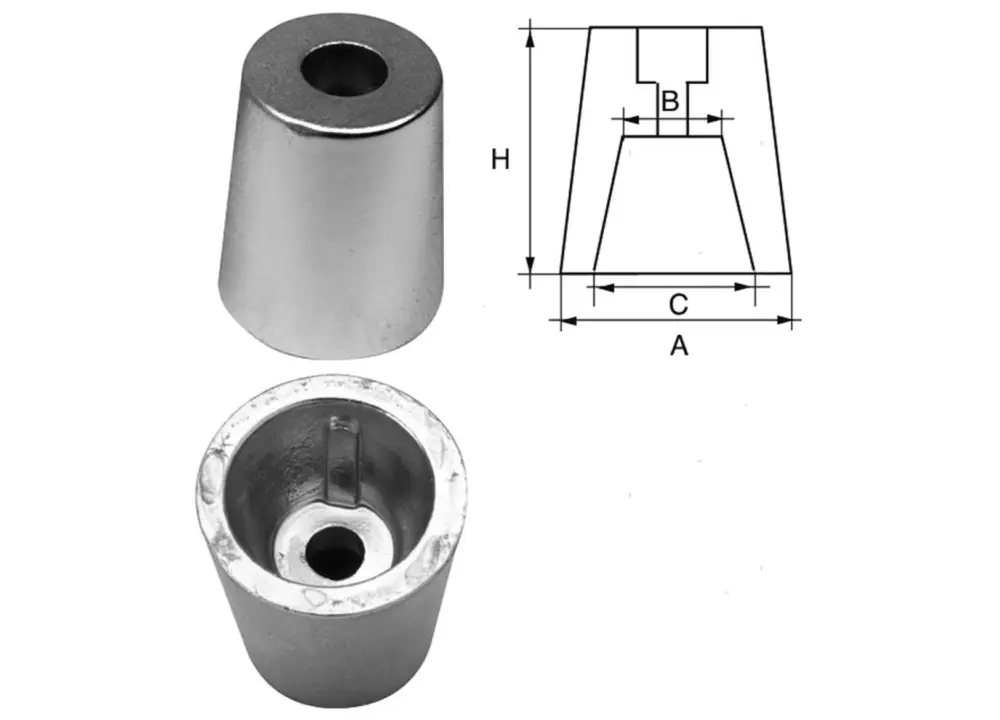 Economico Anodo ogiva d25mm al