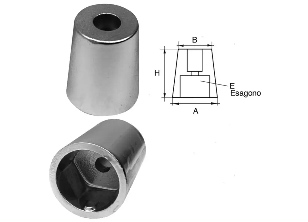 Anodo ogiva hex d25mm al Bestseller