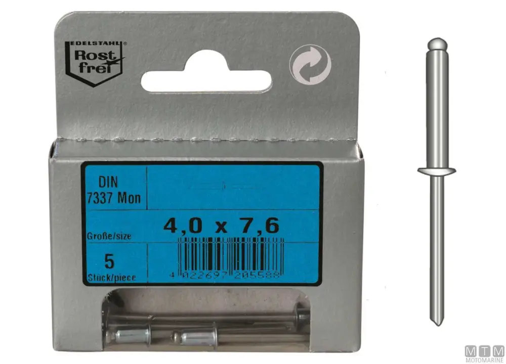 Offerta Del Giorno Rivetti inox din1014 a4 5.0x25 4pz