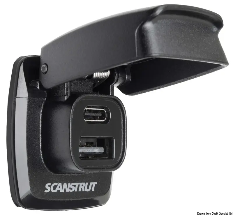 Presa con doppia USB-C stagna SCANSTRUT Flip Pro Sconto