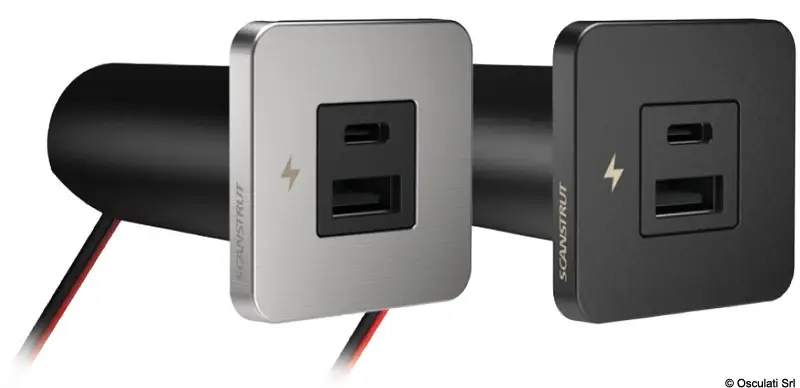 Compra Adesso Presa USB doppia C+C SCANSTRUT TILE inox