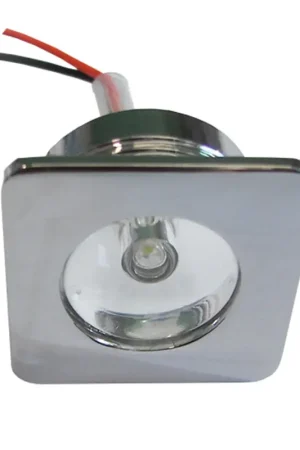 LUCE DI CORTESIA STAGNA 1 LED 12V BIANCA FREDDA QUADRATA Sconto