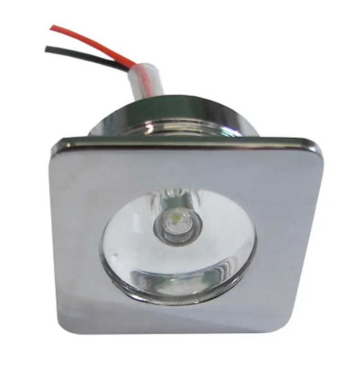 LUCE DI CORTESIA STAGNA 1 LED 12V BIANCA FREDDA QUADRATA Sconto