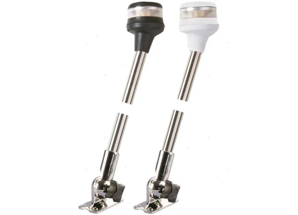 Spedito Oggi Fanale asta pieg led h23cm nero <20m