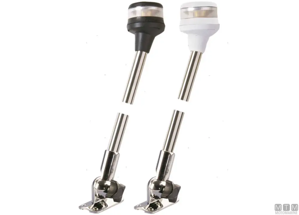 Spedito Oggi Fanale asta pieg led h23cm bianco <20m