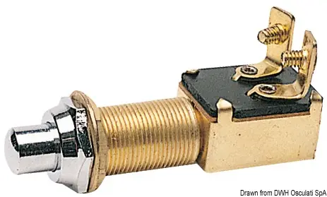 Super Prezzo Pulsante ottone cromato 15 x 25 mm