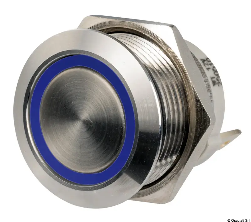 Nuovo Arrivo Interruttore FLAT inox ON-OFF 12/24 V blu