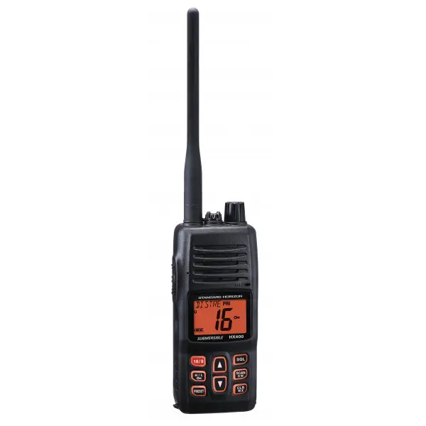 VHF HX400E Ricetrasmettitore Portatile VHF commercial grade con canali LMR Standard Horizon Scelto Dai Clienti