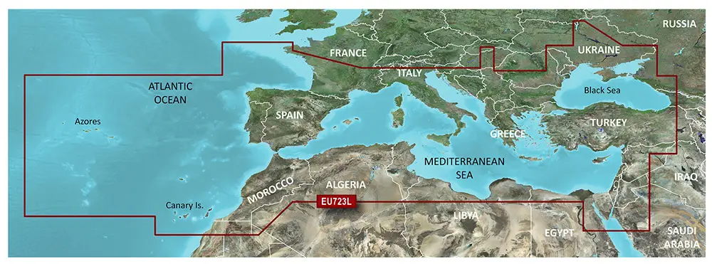 Cartografia Blurchart G3 HD Vision Large Mar Mediterraneo Saldi