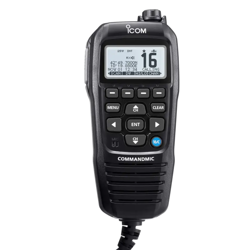 Spedito Oggi HM-195GB Commandmic nero con retroilluminazione bianca per IC-M510BB/IC-M410BB/IC-M423GE