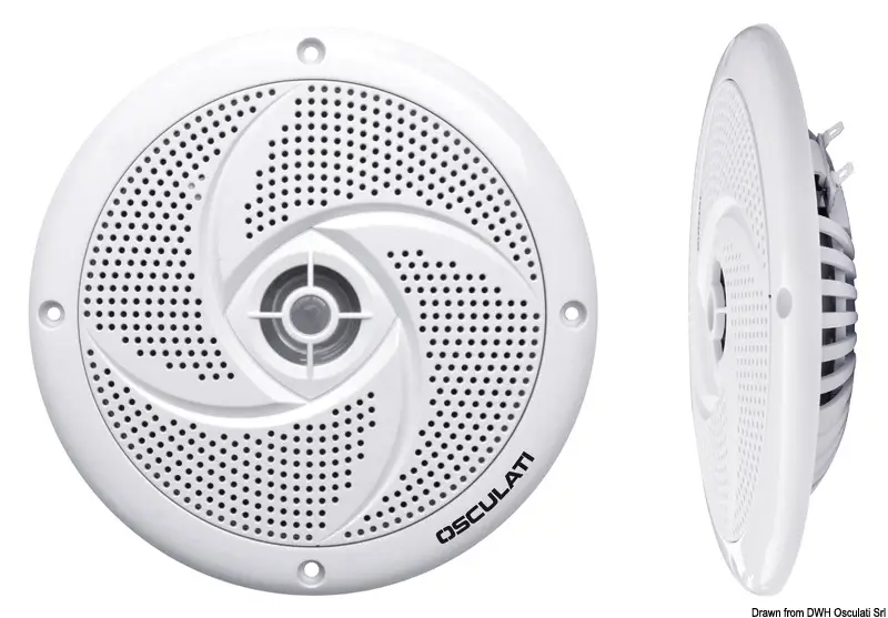 Consegna Rapida Casse stereo ultra piatte doppio cono bianche 5,25