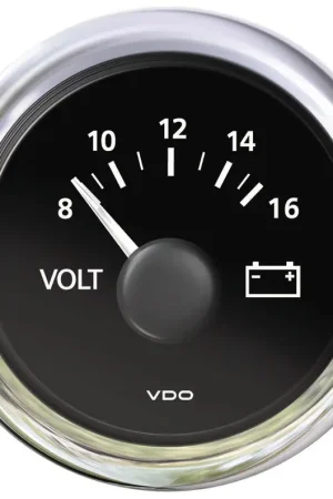 Voltmetro 8/16 V nero Professionale