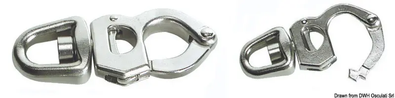 Consegna Rapida Moschettone inox grilletto mm 85