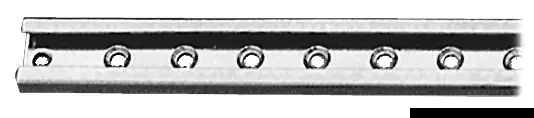 Rotaia inox per cursori 28 mm 1 m Esclusivo