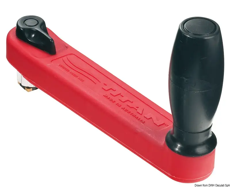 Manovella Titan 200 mm rossa Prezzo Conveniente