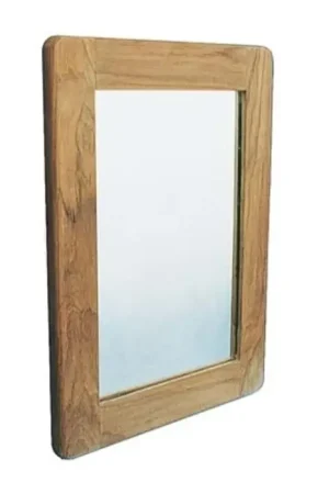 Offerta Limitata Specchio con Cornice in Vero Legno teak