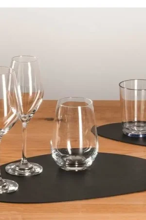 Reso Gratuito Set 2 Sottobicchieri Metallici Antracite Silwy