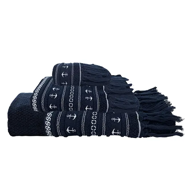 Set Asciugamani Anchors Santorini Marine Business Prezzo Di Fabbrica