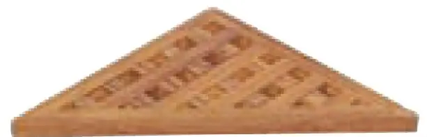 Esclusivo Carabottino Triangolare per Accessori Doccia in Teak