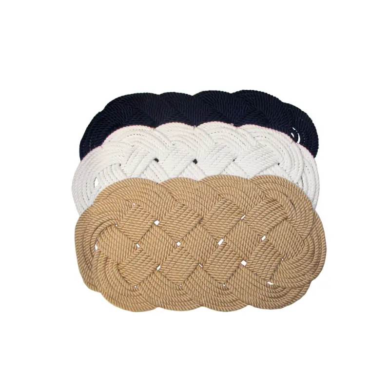 Sconto Tappeto corda bianco mm.600x330