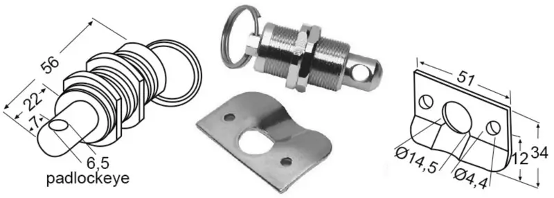 Chiusura gavoni inox lucchetto Novità