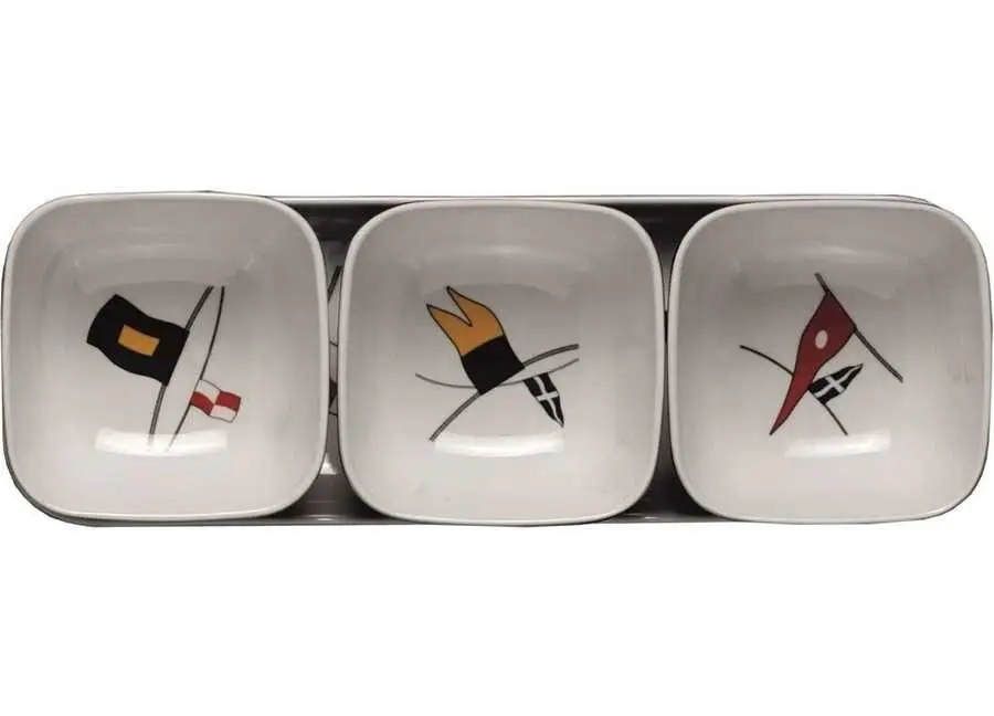 Set 3 Ciotole Snack Servizio Regata Marine Business Più Venduto