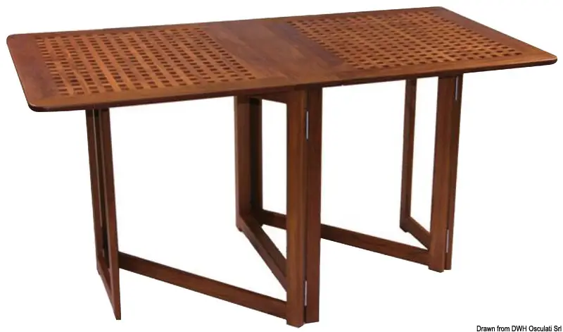 Offerta Tavolo teak pieghevole 78x145x70 cm