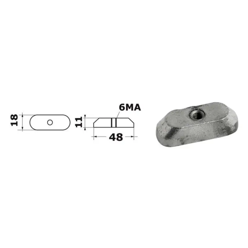 Piastrina 6/15 HP 4 tempi con filetto M6 Offerta Speciale