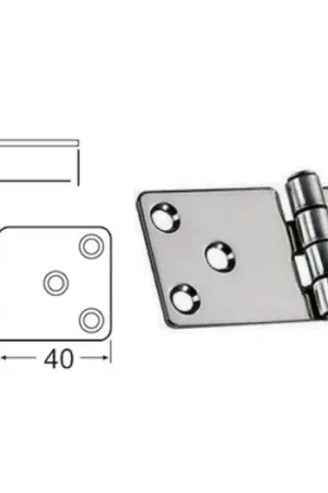 Cerniera inox 134x38 mm Sconto