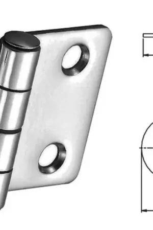 Di Tendenza Cerniera inox 65x40 mm