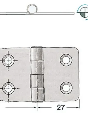 Cerniera inox asimm. 95x39 mm Pagamento Sicuro
