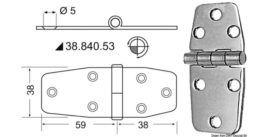 Ordina Subito Cerniere inox 97x38 mm