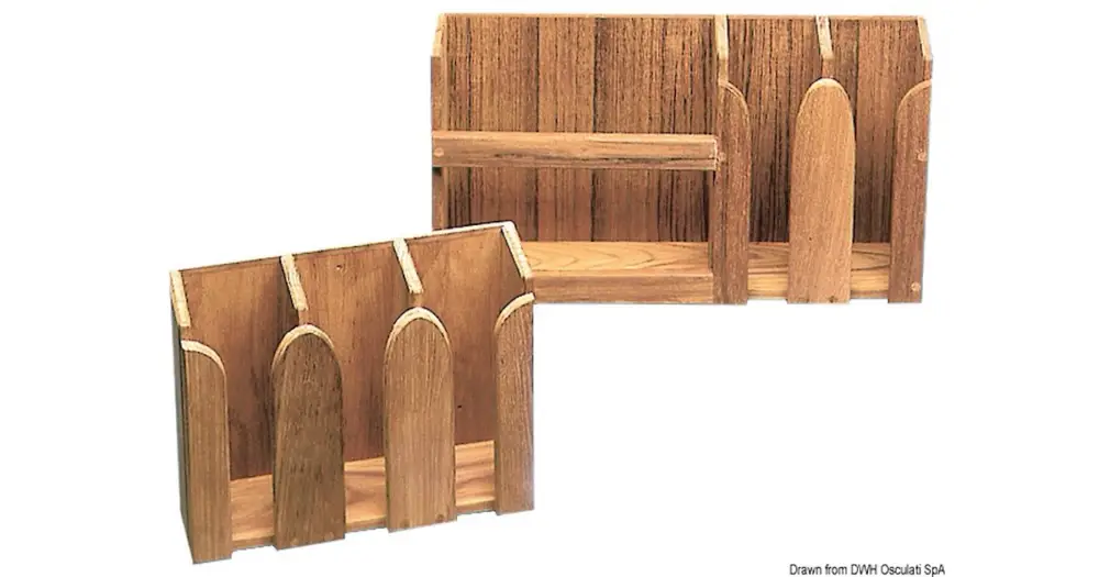 Porta piatti teak 490x106x228 mm Bestseller