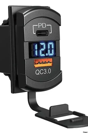 Vendita Finale Doppia presa USB A+C e Voltmetro 12/24V
