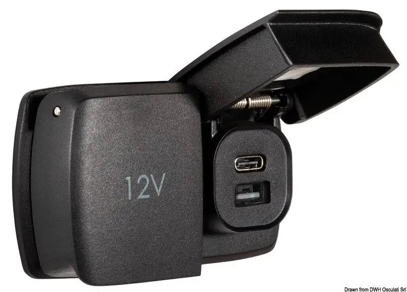 Presa Flip Pro Duo USB-A+USB-C e Power Socket 12V Prezzo Scontato