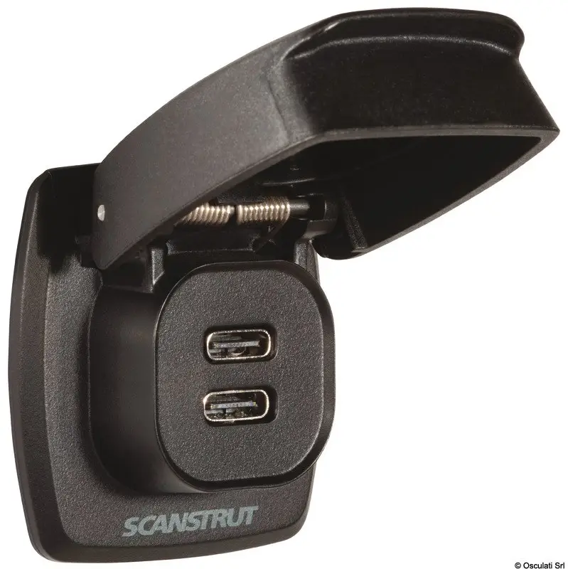Prezzo Di Fabbrica Presa con doppia USB-C stagna SCANSTRUT Flip Pro